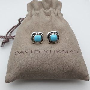 David Yurman 7mm turquoise Albion Earrings